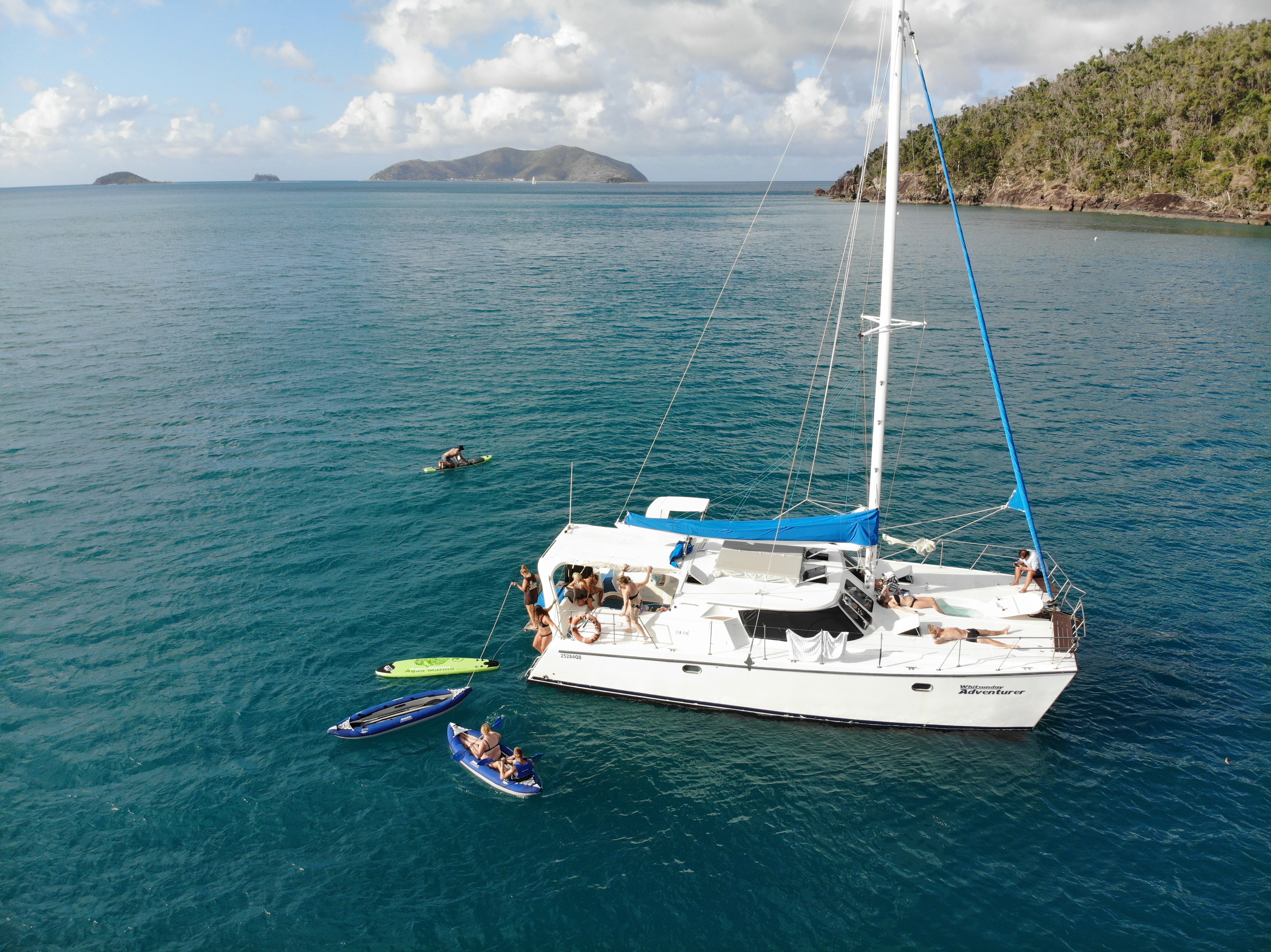 Whitsunday Adventurer - At Anchor and Activities - Explore Whitsundays.JPG
