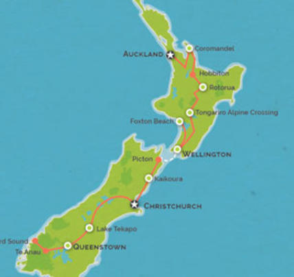 16 Day Auckland to Queenstown