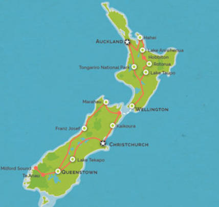18 Day Auckland to Queenstown