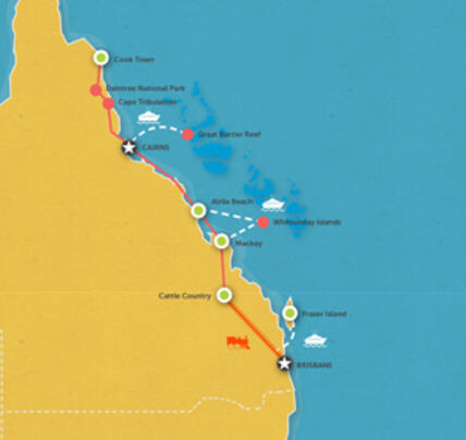 14 Days Brisbane to Cairns